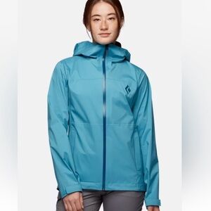 Women's Black Diamond Stormline Stretch Rain Jacket Teal XS